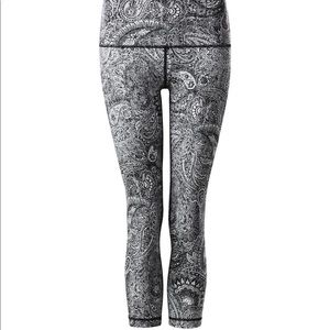 Lululemon Wunder 7/8 (Hi-Rise) Antique Paisley